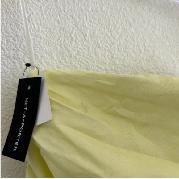 Bondi Born Rushi Strapless Ruched Silk Mini Dress Yellow Sorbet NWT - Picture 5 of 9